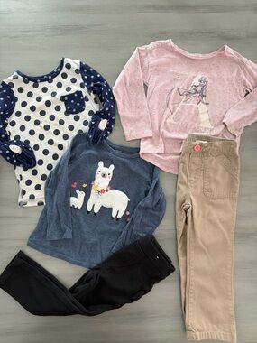 Disney Kids Long-Sleeve Tops & Pants Bundle-Frozen, Cat & Jack, First Impression